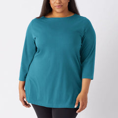 Women's Plus Lightweight Longtail T 3/4 Sleeve Tunic
