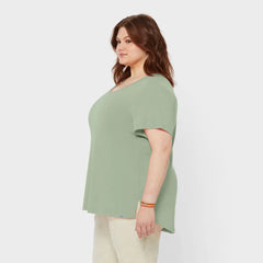 Women's Plus AKHG Renew Bamboo Short Sleeve Tee
