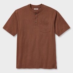 Men's Longtail T Relaxed Fit Short Sleeve Pocket Henley