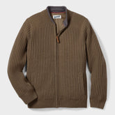 Men's Shetland Wool Windproof Zip Sweater