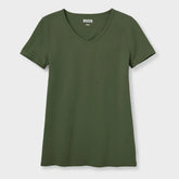 Women's Plus No-Yank V-Neck Tee