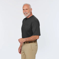 Men's Longtail T Relaxed Fit Short Sleeve Pocket Henley