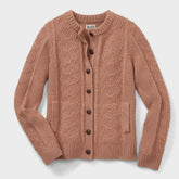 Women's Woolpaca Crew Cable Cardigan Sweater