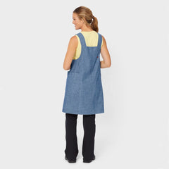 Women's Chambray Sleeveless Smock Dress