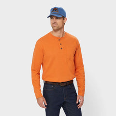 Men's Longtail T Relaxed Fit LS Henley T-Shirt