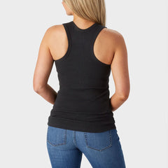 Women's No-Yank Rib Racerback Shelf Bra Tank