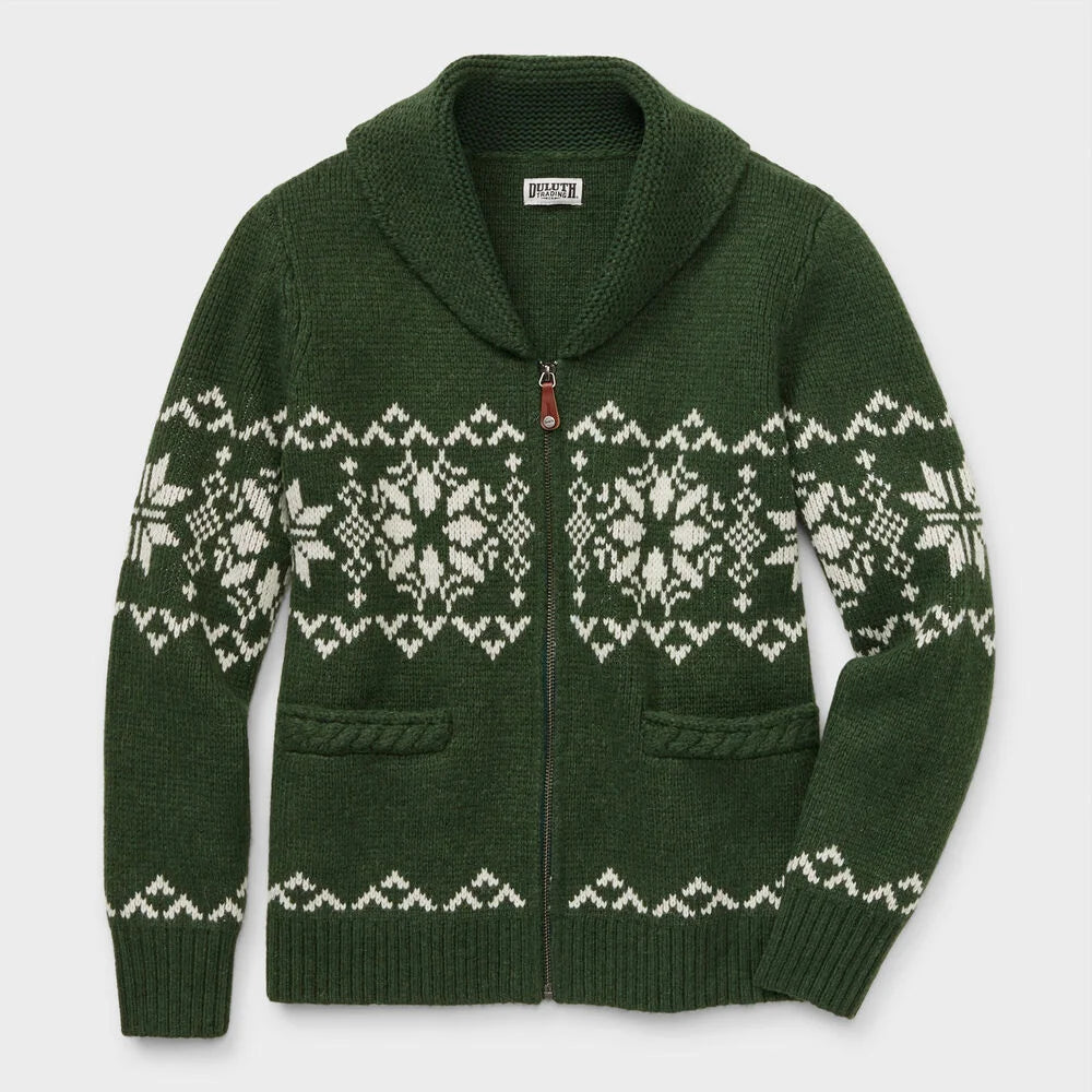 Women's Woolpaca Zip-Front Jacquard Cardigan
