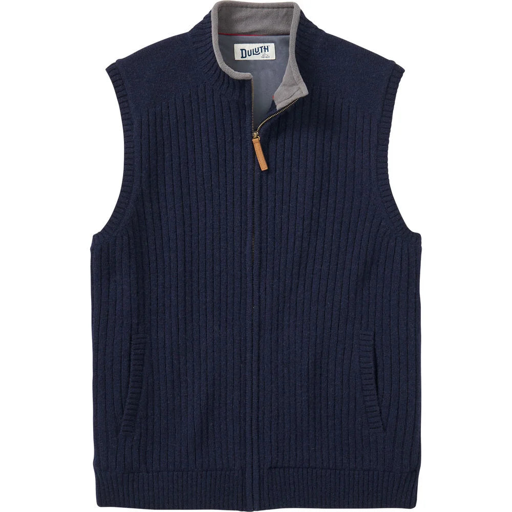 Men's Shetland Wool Windproof Full-Zip Sweater Vest