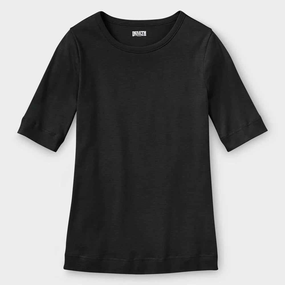 Women's Plus Longtail T Elbow Sleeve Scoopneck