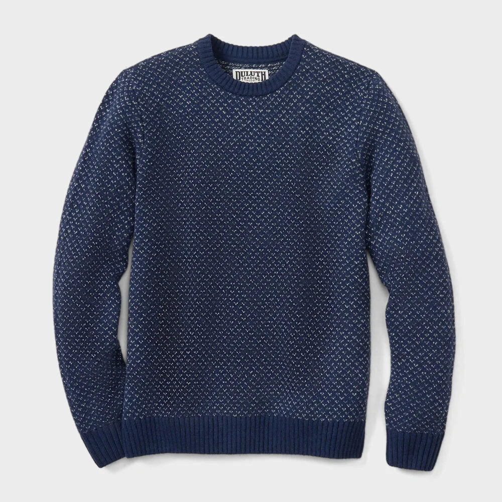 Men's Lambswool Birdseye Crew Sweater